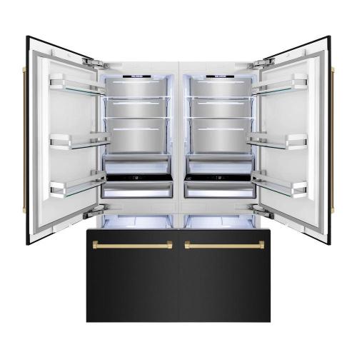 ZLINE - 60" Autograph Edition 4-Door French Door Built-in Refrigerator (RBIVZ-BS-60-CB)