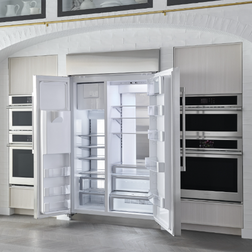 Monogram - 48" Built-In Side-by-Side Refrigerator with Dispenser (ZISS480DNSS)