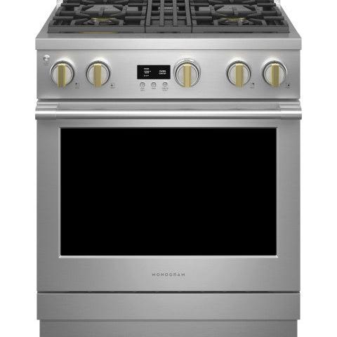 Monogram - 30&quot; Dual-Fuel Oven - 4 Burners (ZDP304NTSS)