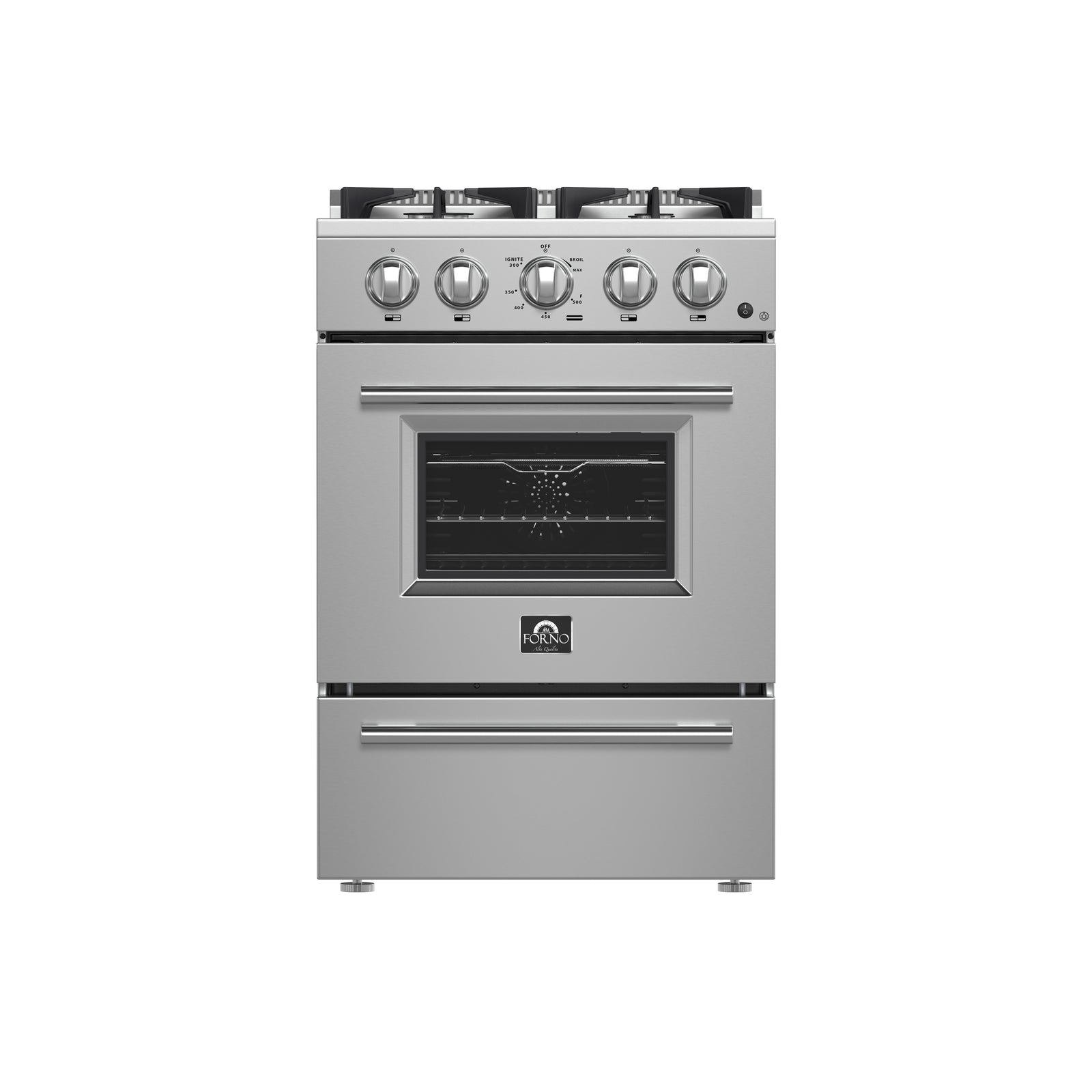 Forno Breno 24-Inch Freestanding Gas Range, Compact Design, Energy Efficient