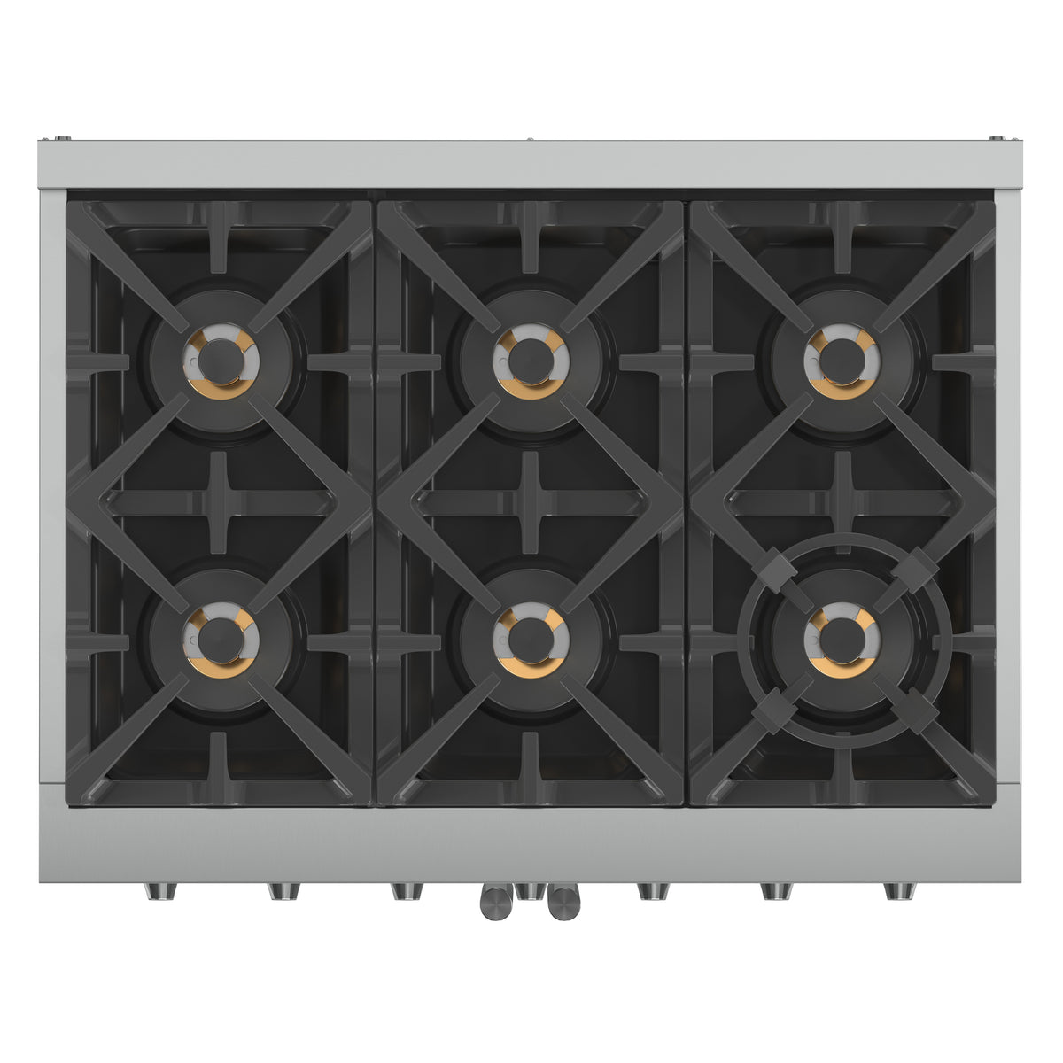 Forno Capriasca 36-Inch Freestanding French Door Gas Range, 6 Burners, Convection Oven, Energy Efficient