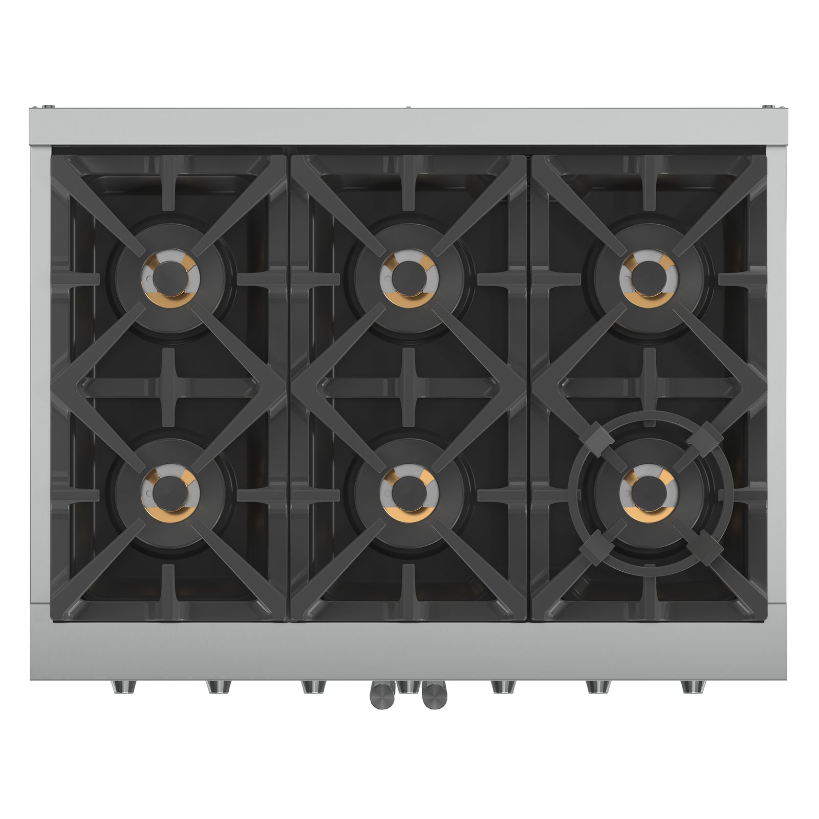 Forno Capriasca 36-Inch Freestanding French Door Gas Range, 6 Burners, Convection Oven, Energy Efficient