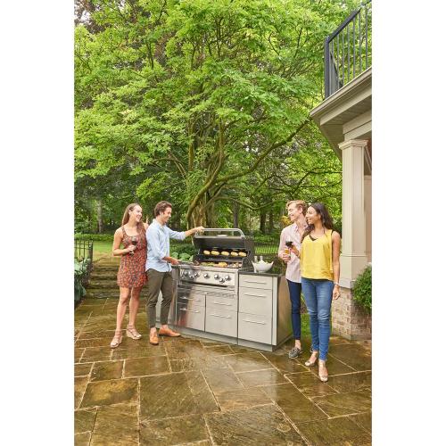 Broil King Imperial S 590i 5-Burner Propane Gas Grill Center With Rotisserie &amp; Side Burner - Stainless Steel