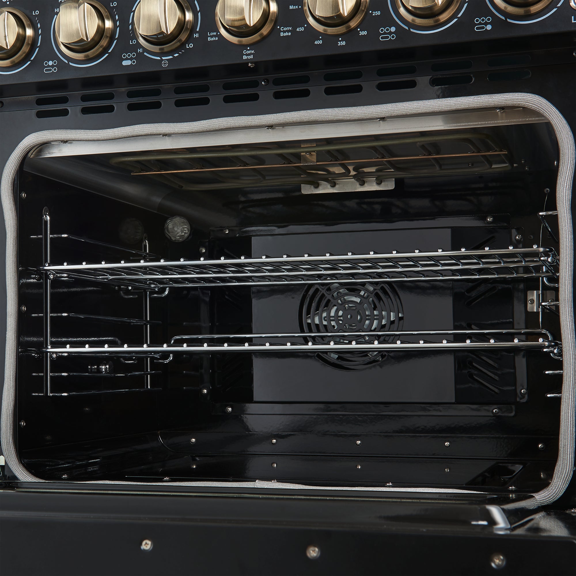 Forno Paolo 30" Freestanding Electric Range in Black, 4.38 cu.ft. True Convection Oven