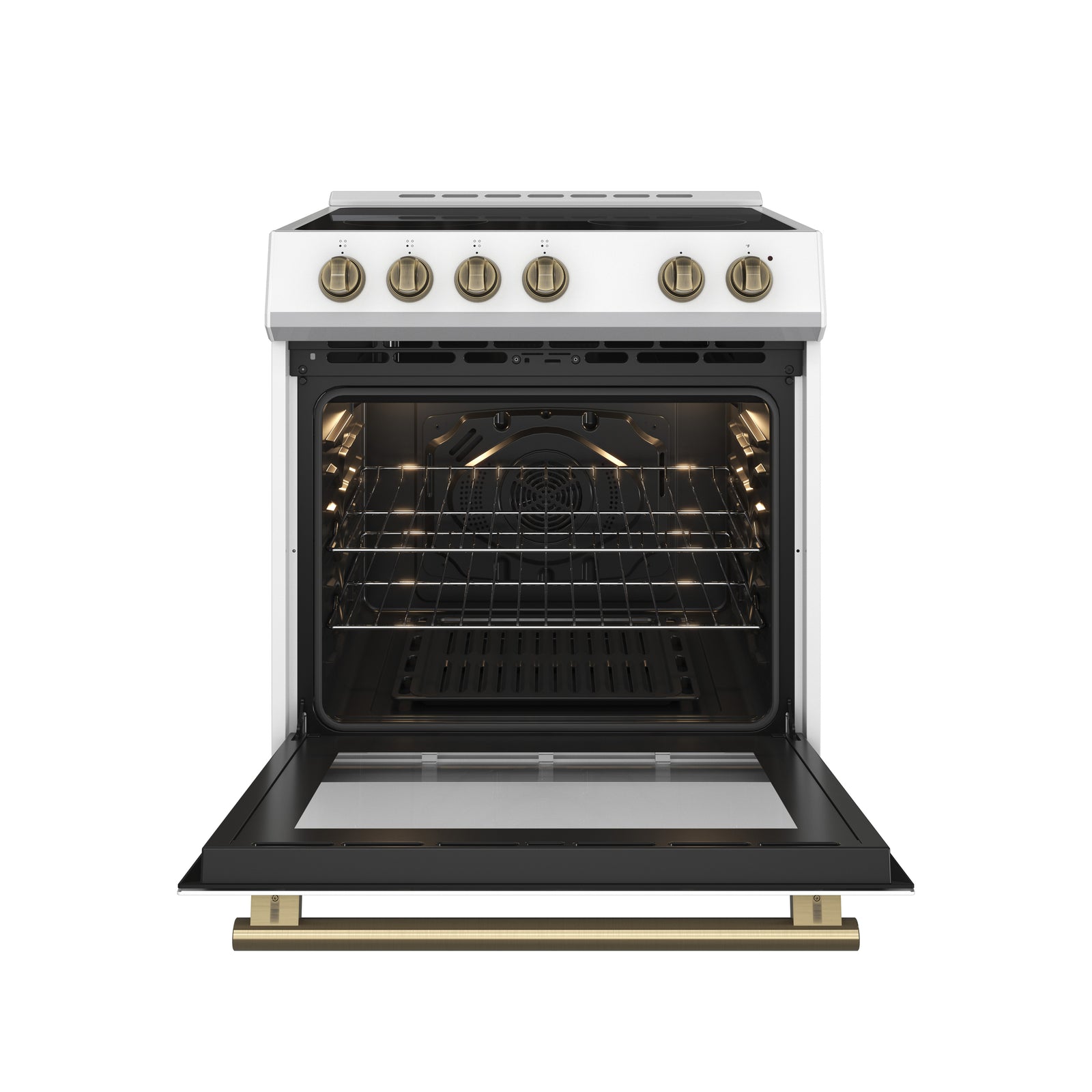 Forno Leonardo Espresso 30-Inch White Electric Range, True Convection, Energy Efficient