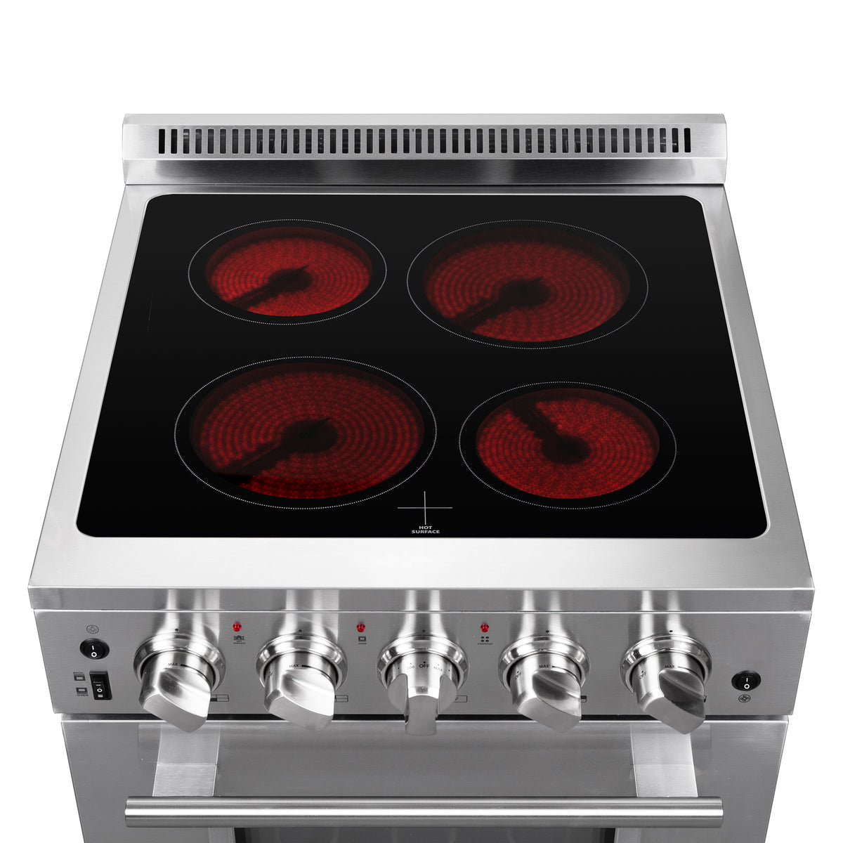 Forno Loiano 24 Inch Freestanding Electric Range Stainless Steel with Storage Drawer