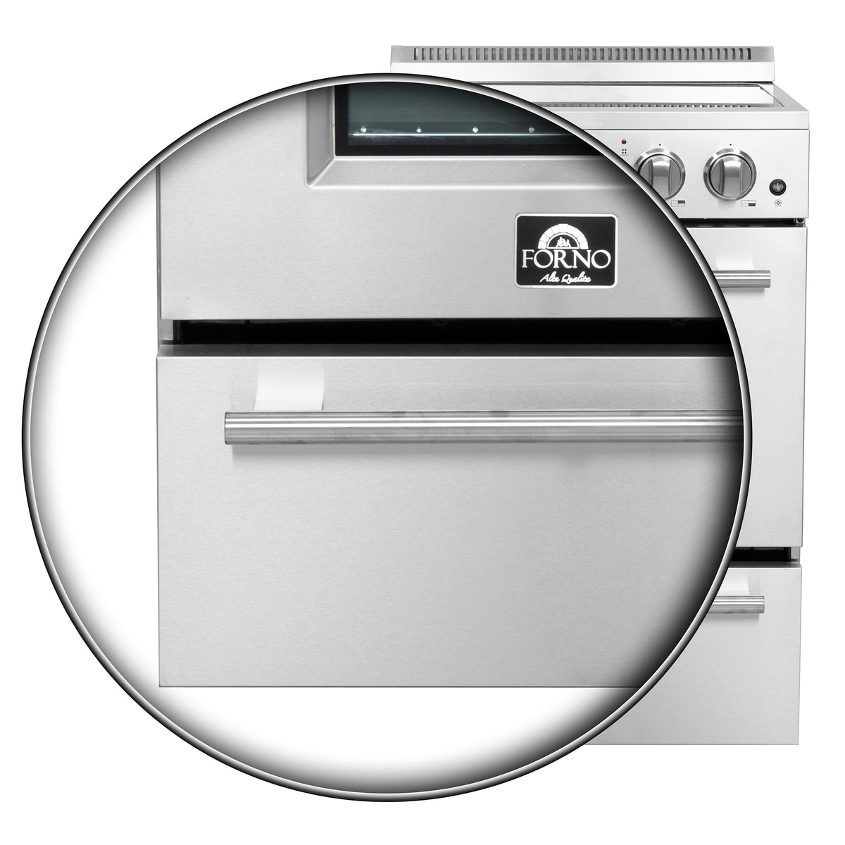 Forno Loiano 24 Inch Freestanding Electric Range Stainless Steel with Storage Drawer