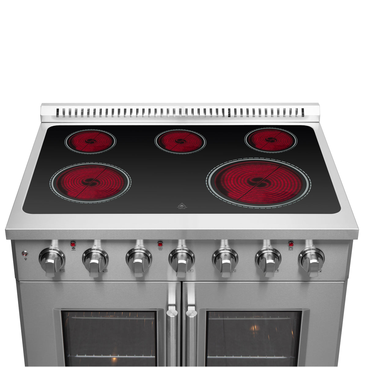 Forno Galiano 36-Inch Freestanding French Door Electric Range, True Convection, Energy Efficient