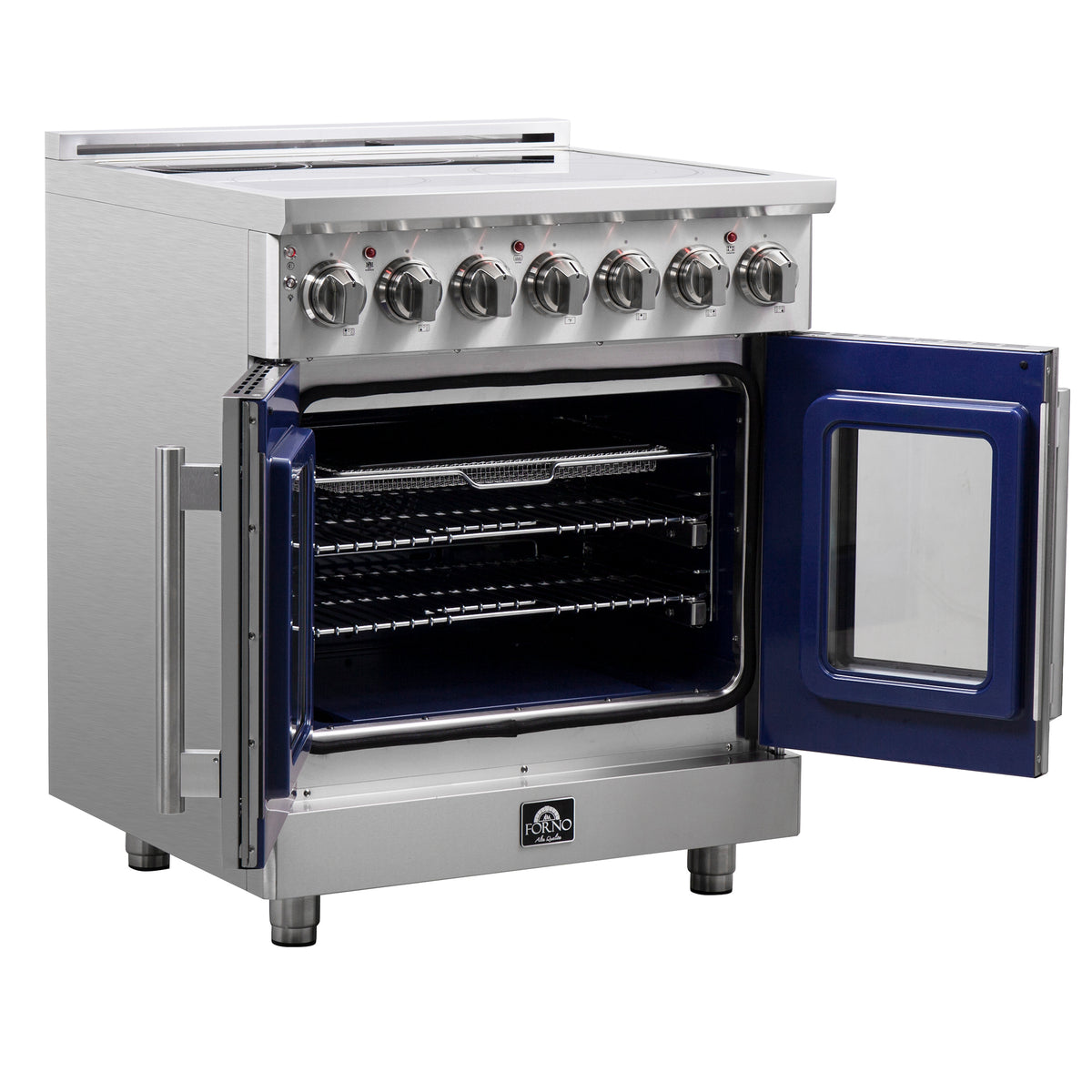 Forno Massimo 30-Inch Freestanding French Door Electric Range, True Convection Oven