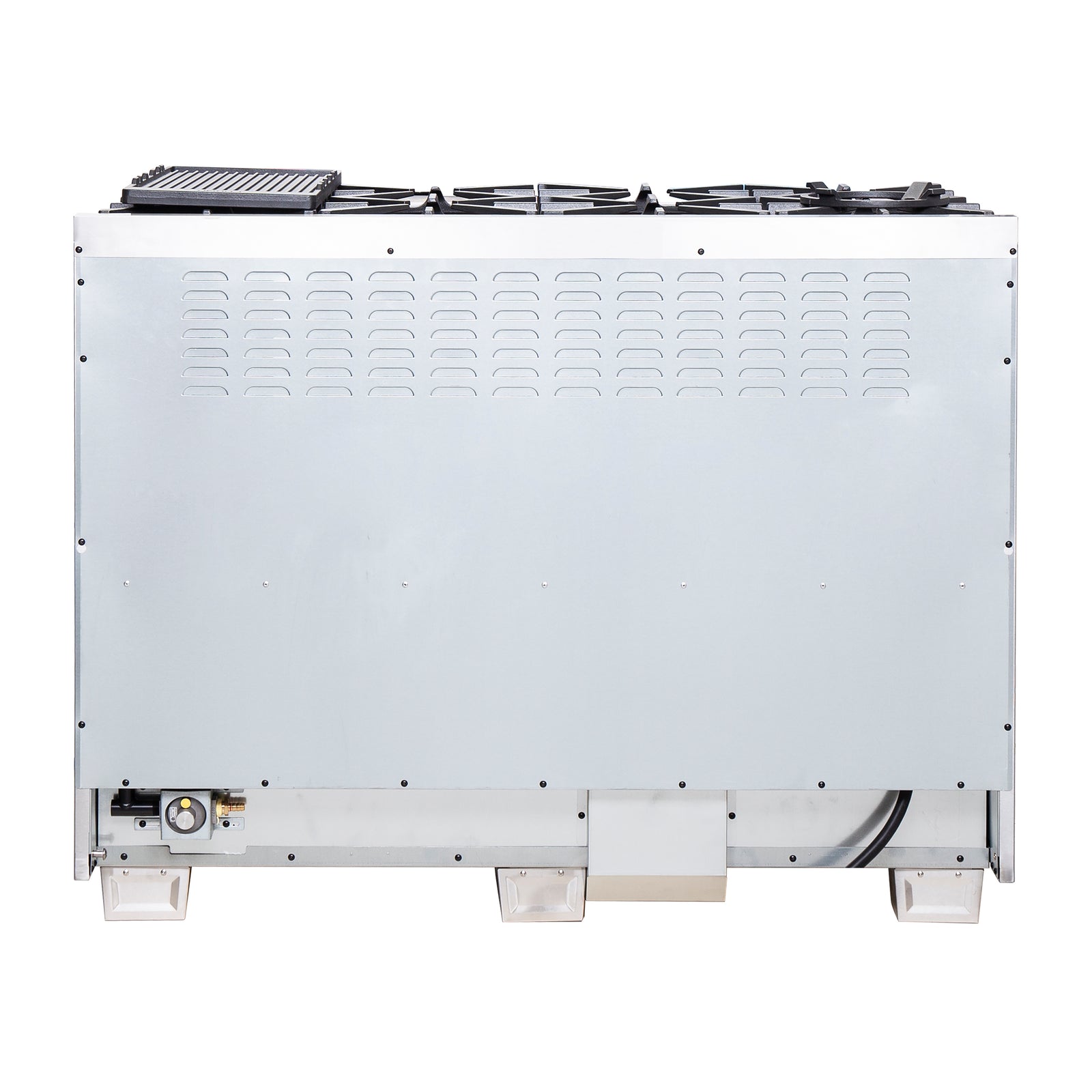 Forno Capriasca 48-Inch Freestanding French Door Dual Fuel Range, 8 Burners, True Convection Oven