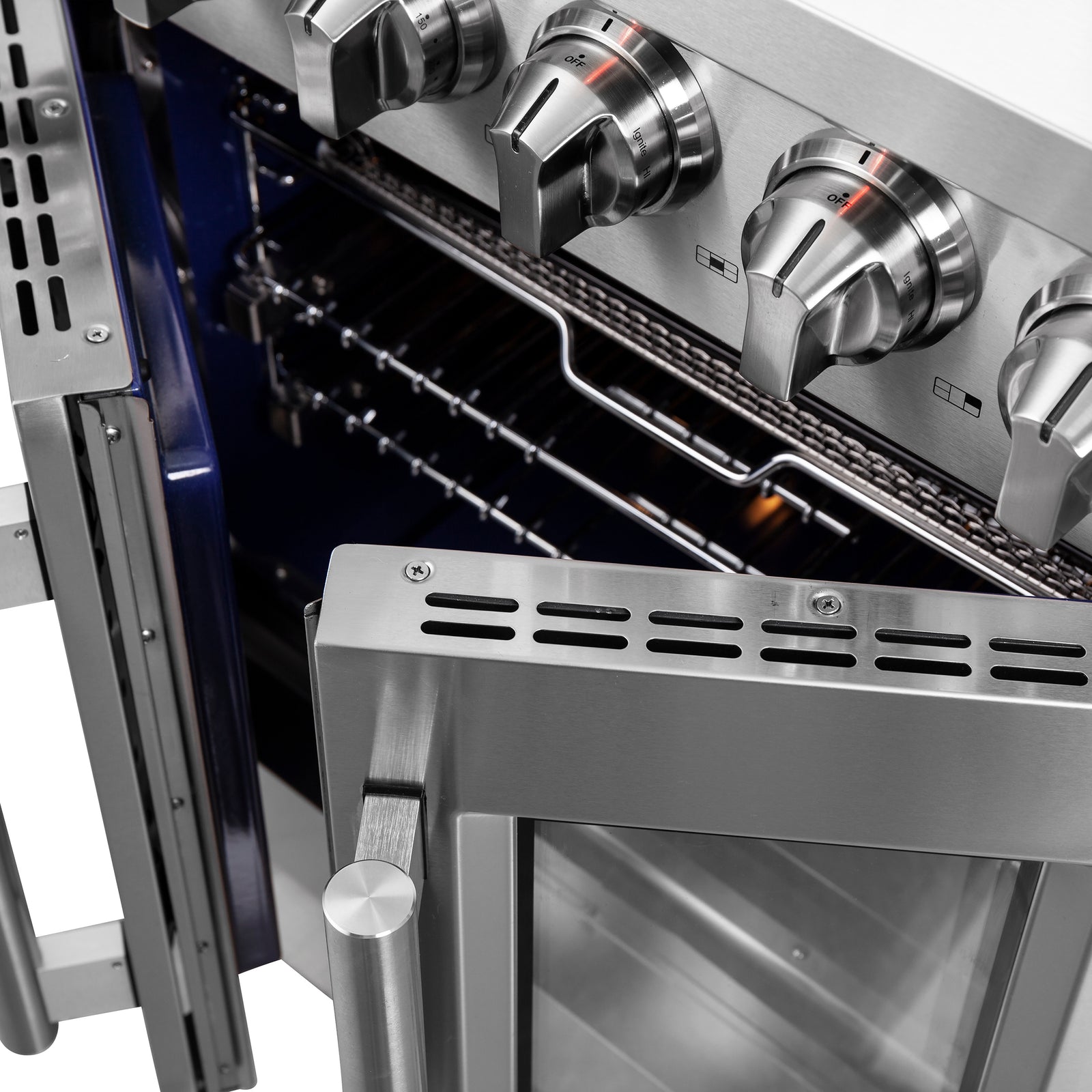 Forno Massimo 30-Inch Freestanding French Door Gas Range, 4 Burners, Convection Oven, Energy Efficient