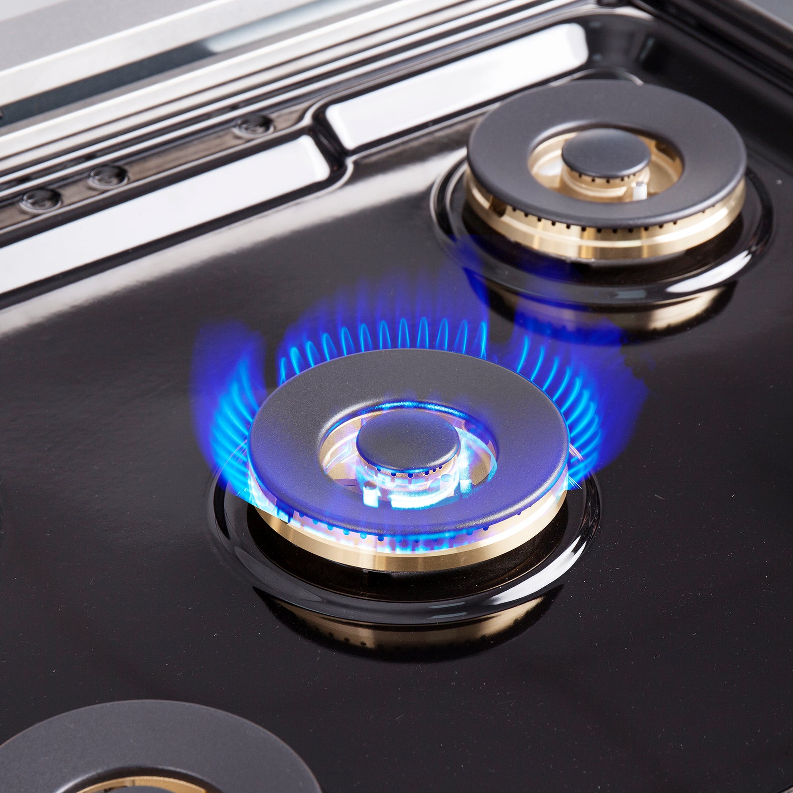 Forno Capriasca 30-Inch Freestanding French Door Gas Range, 4 Burners, Convection Oven, Energy Efficient