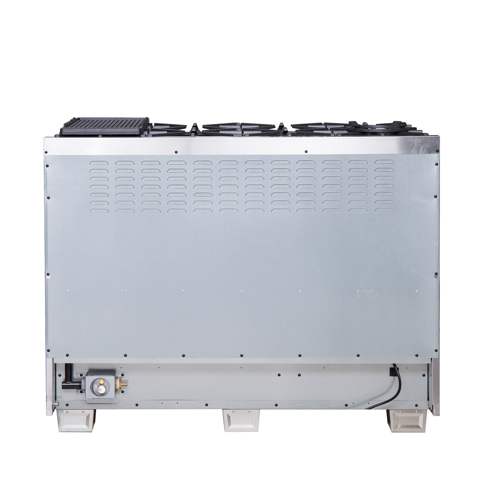 Forno Capriasca 48-Inch Freestanding French Door Gas Range, 8 Burners, Convection Oven, Energy Efficient