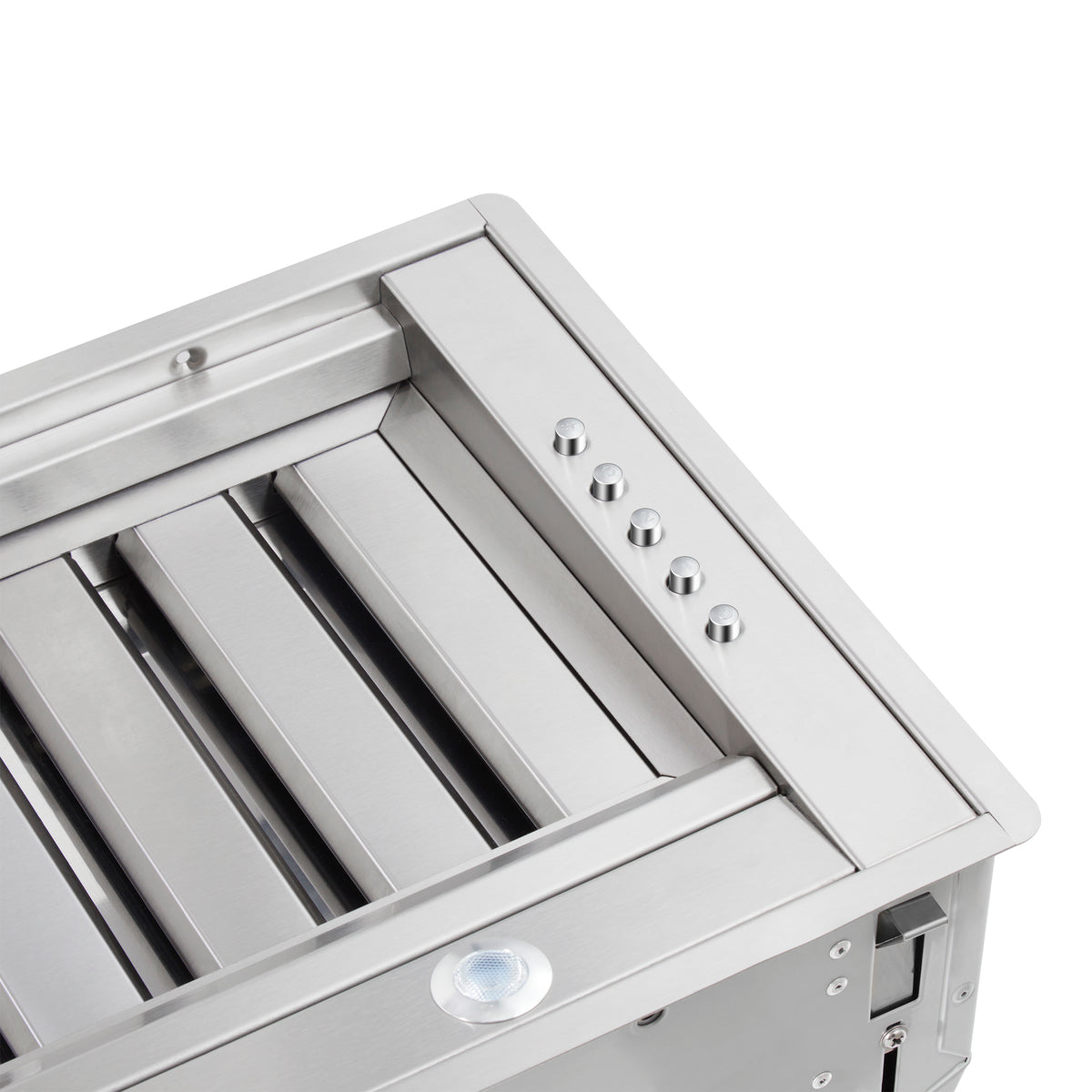 Forno Frassanito 48-Inch Recessed Range Hood, Stainless Steel Baffle Filters, LED Lighting