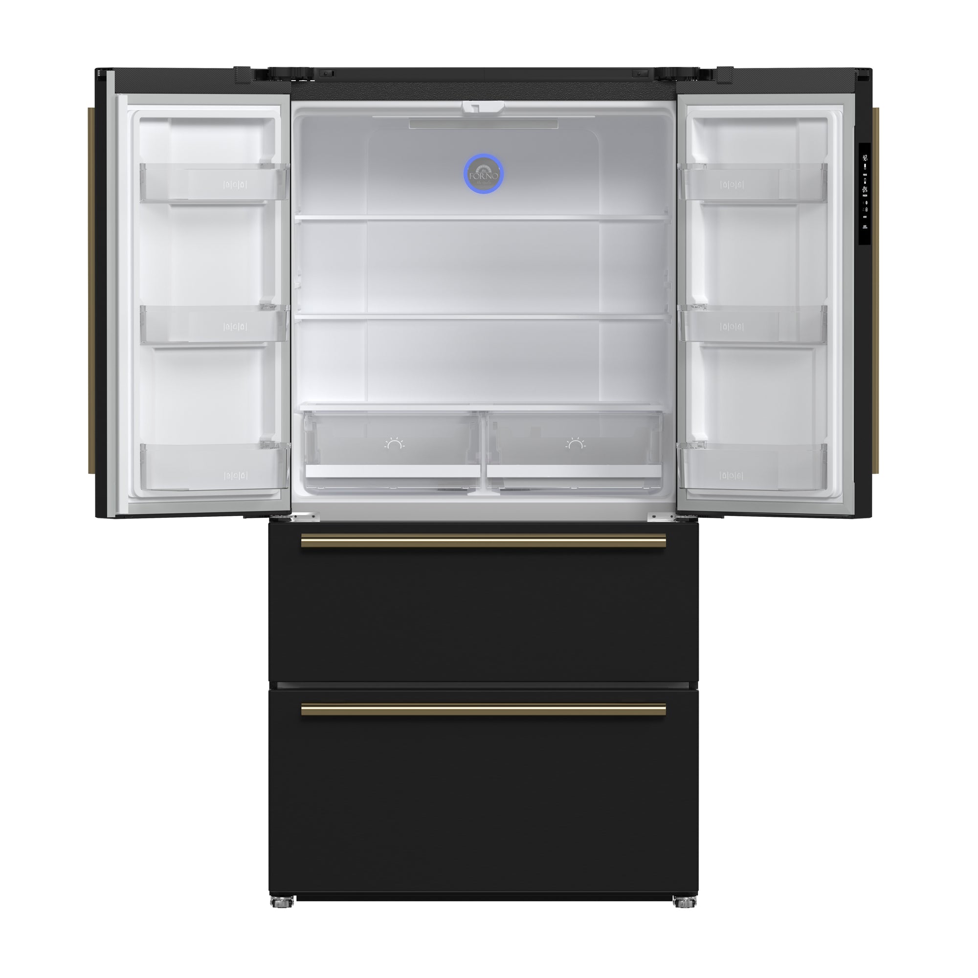 Forno Moena Espresso 36-Inch Black French Door Refrigerator, 19.2 Cu. Ft., Frost-Free, Automatic Ice Maker, ENERGY STAR Certified