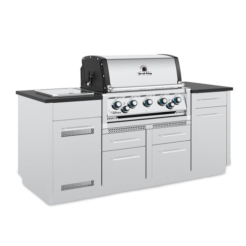 Broil King Imperial S 590i 5-Burner Propane Gas Grill Center With Rotisserie & Side Burner - Stainless Steel