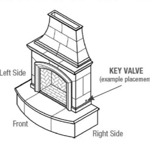 67" American Fyre Design, Grand Mariposa Outdoor Fireplace, Extended Bullnose