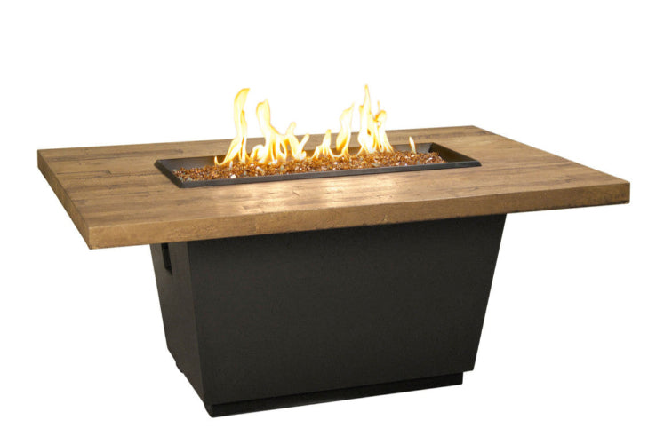 54" American Fyre Designs Reclaimed Wood Cosmo Rectangle Fire Table