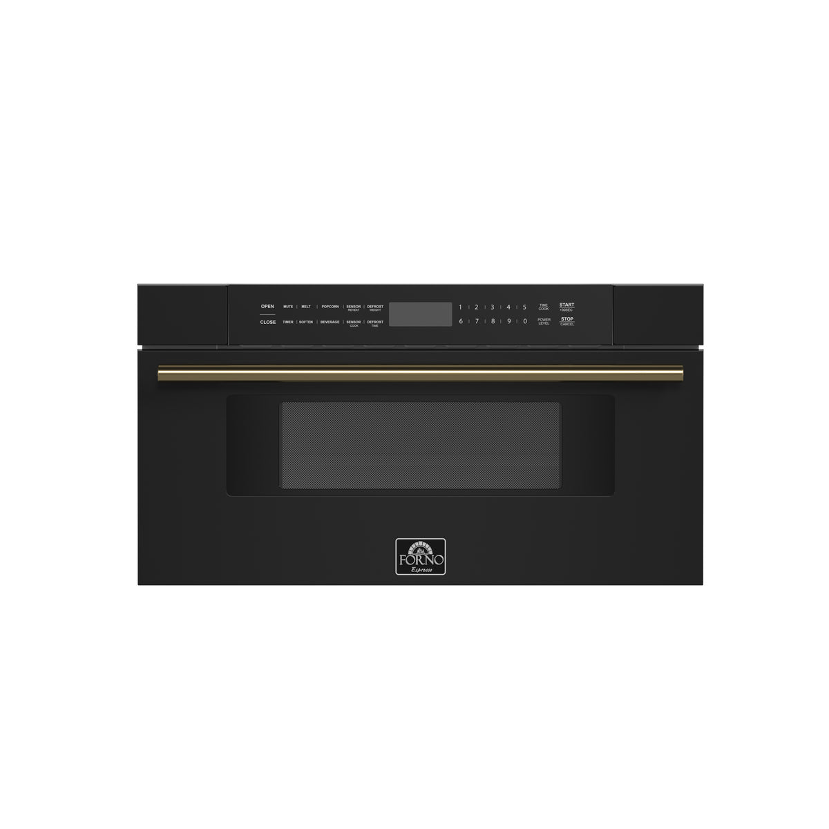Forno Capoliveri Espresso 30-Inch Microwave Drawer, Black, 1.2 cu.ft, 1500 Watts, Built-In, Touch Control LCD Display, Auto-Touch Open/Close, 11 Power Levels, Sensor Cooking