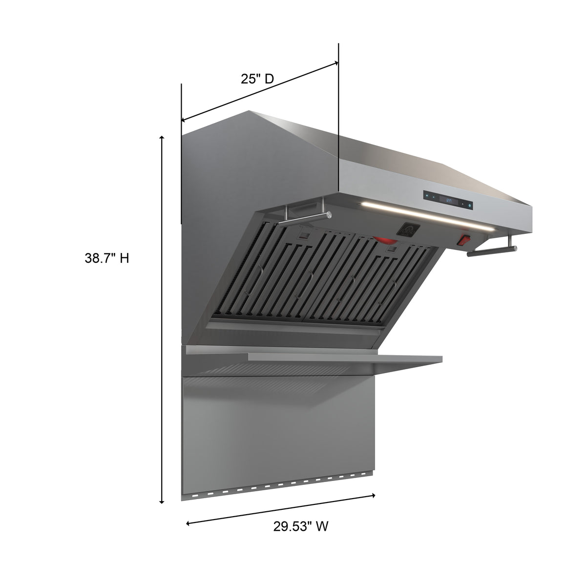 Forno Savona 30-Inch Wall Mount Range Hood, Baffle Filters, Backsplash Included