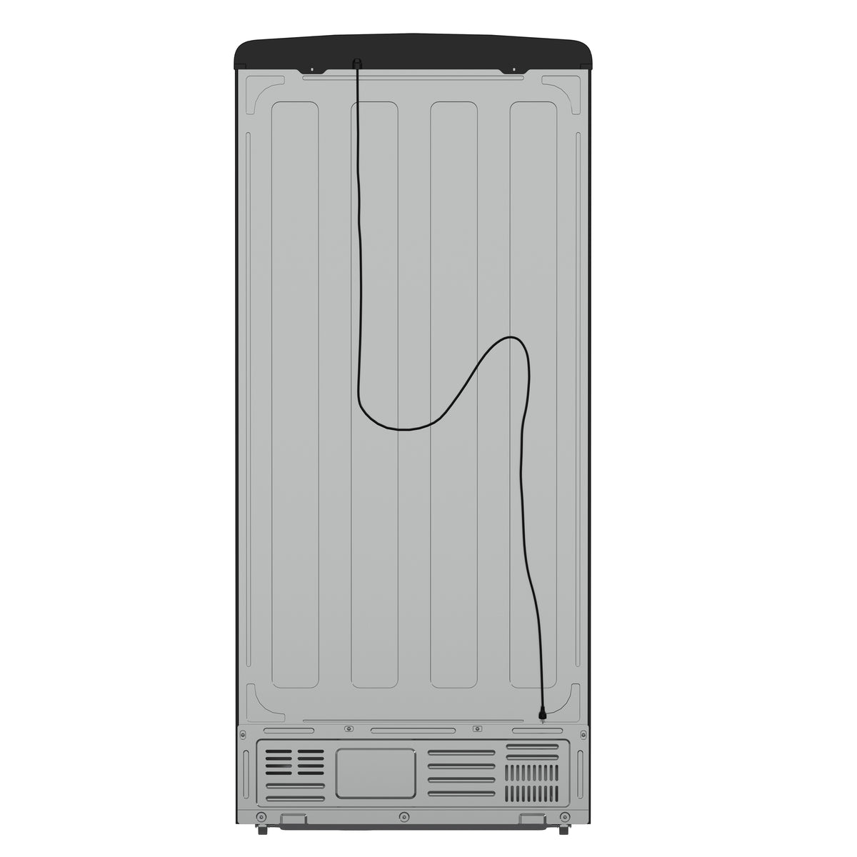 Forno Luigi 33-Inch French Door Refrigerator, 18 cu.ft, Black Finish, Antique Brass Handles, ENERGY STAR Certified