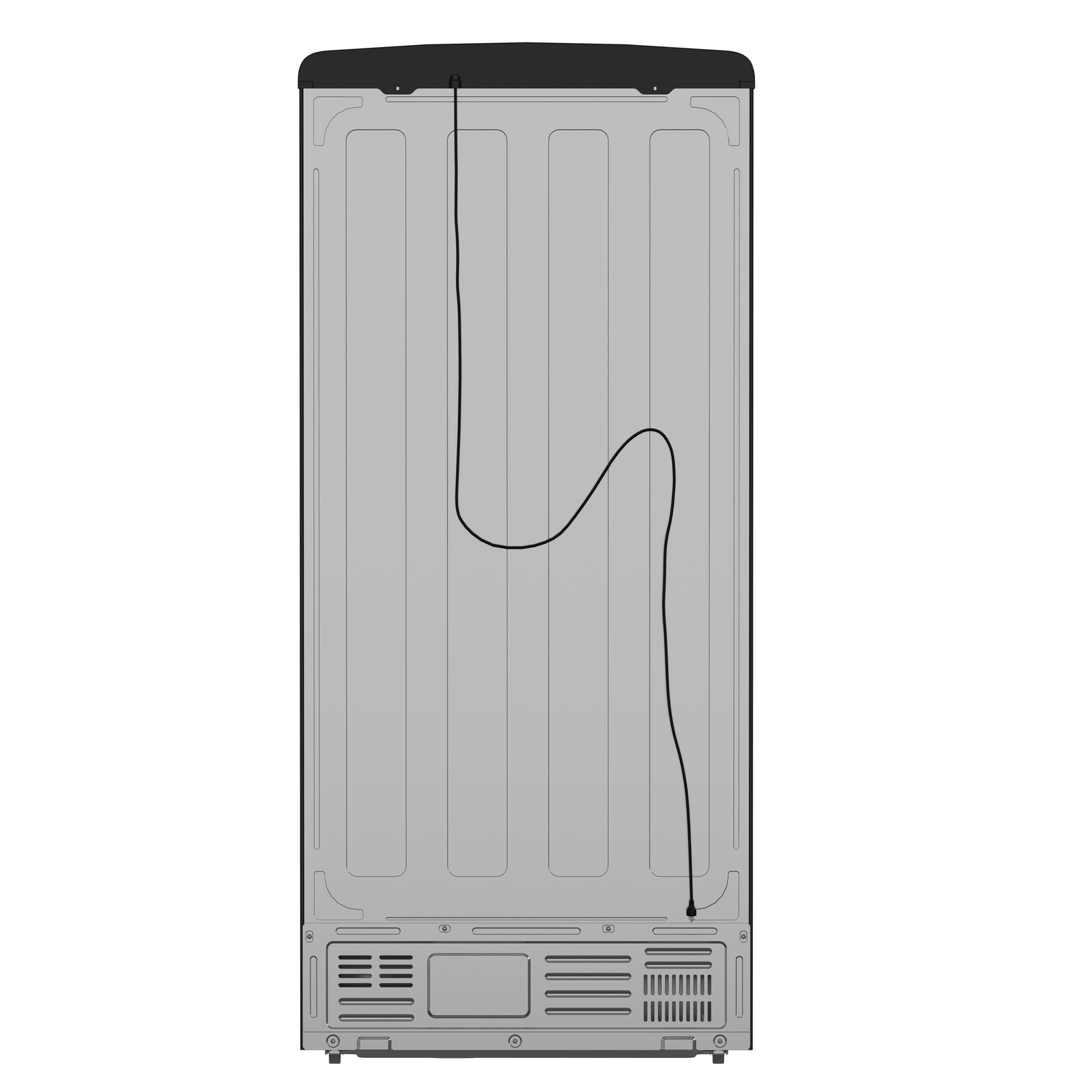 Forno Luigi 33-Inch French Door Refrigerator, 18 cu.ft, Black Finish, Antique Brass Handles, ENERGY STAR Certified