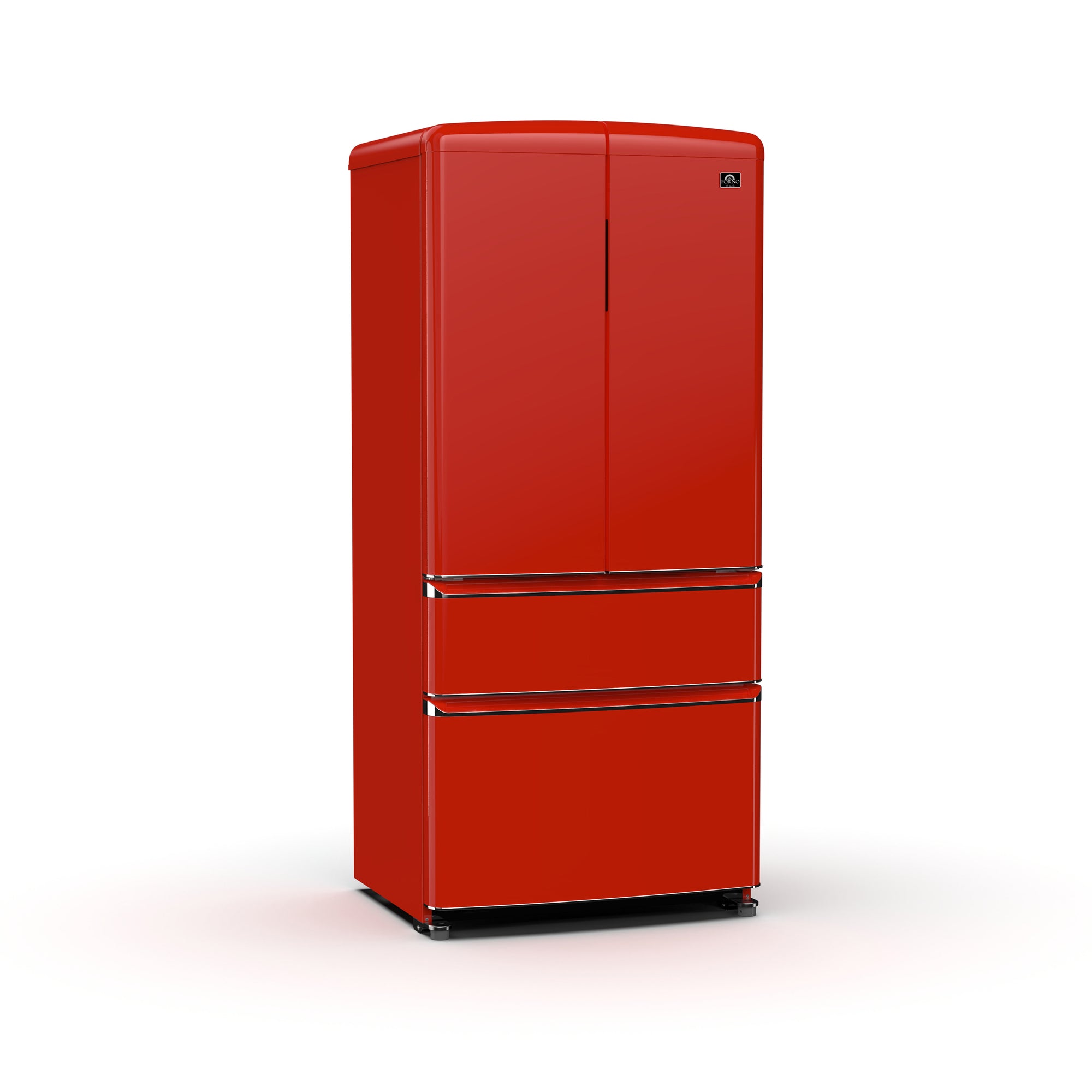 Forno Luigi 18 cu.ft. French Door Refrigerator Red, Handle-Free Design (FFFFD1791-33RED)