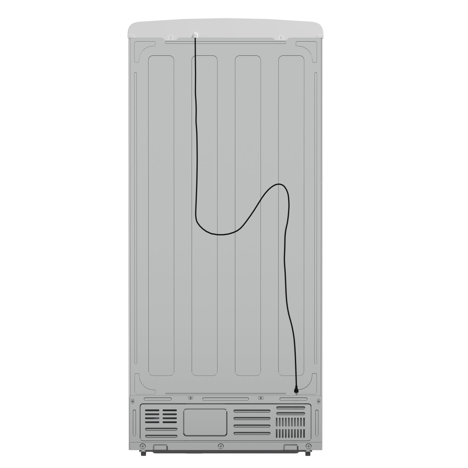 Forno Luigi 33-Inch French Door Refrigerator, 18 cu.ft, White Finish, Antique Brass Handles, ENERGY STAR Certified