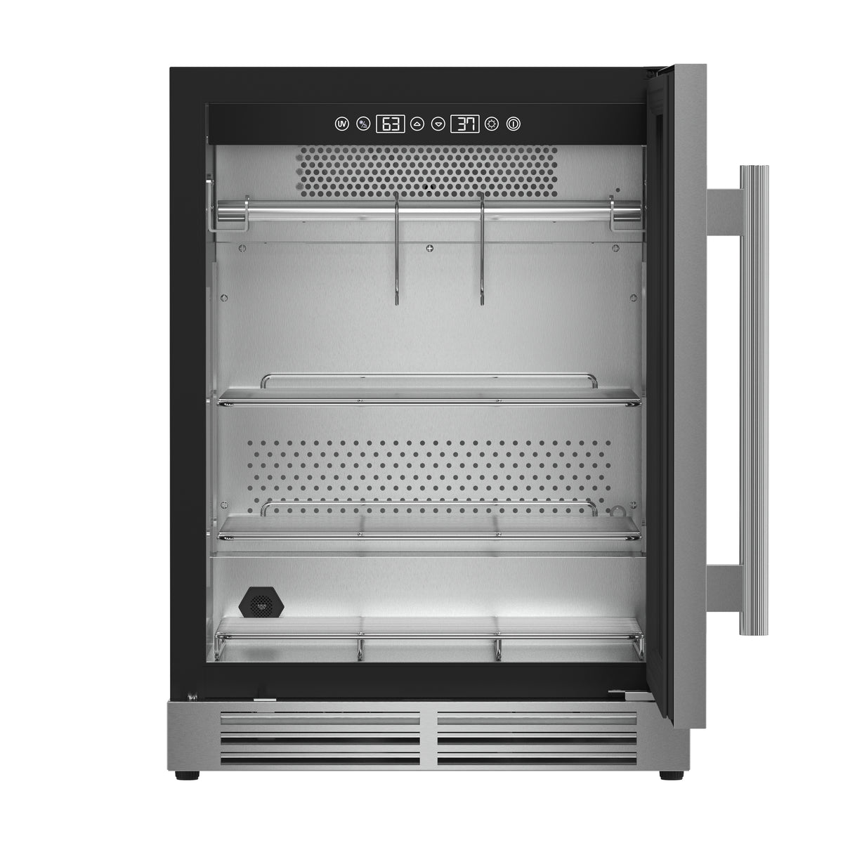 Forno Asciutto 24-Inch Dry Aging Cabinet, Stainless Steel 304, 4.41 cu.ft, LED Lighting, Adjustable Shelves