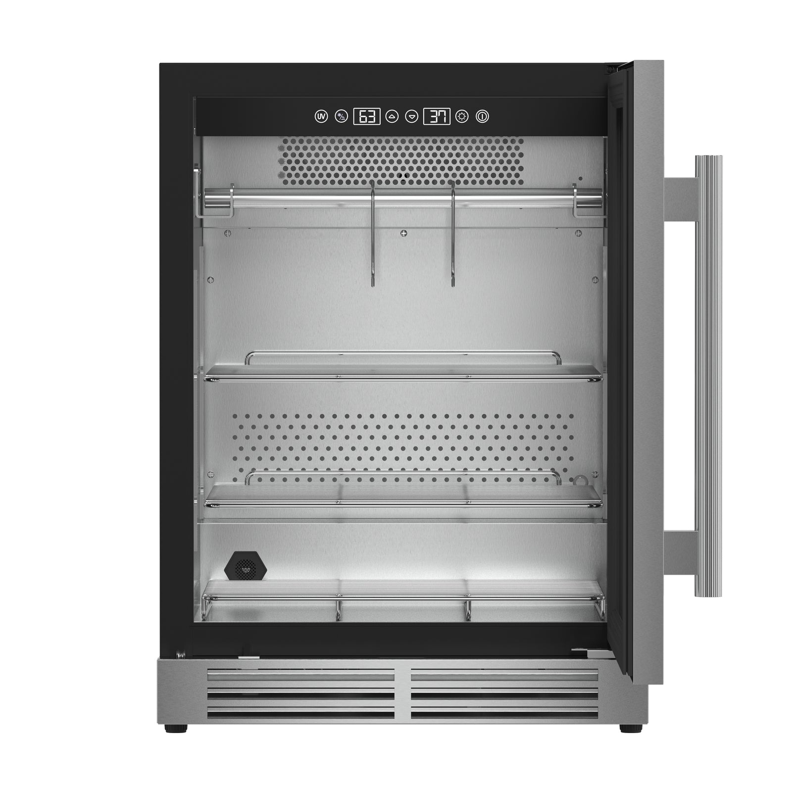 Forno Asciutto 24-Inch Dry Aging Cabinet, Stainless Steel 304, 4.41 cu.ft, LED Lighting, Adjustable Shelves