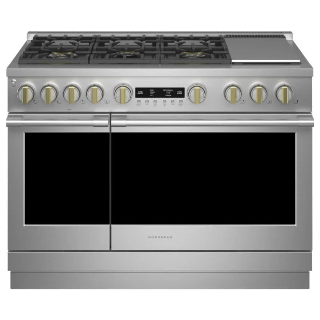 Monogram - 48&quot; Dual-Fuel Oven with 6 Burners and Griddle (ZDP486NDTSS)