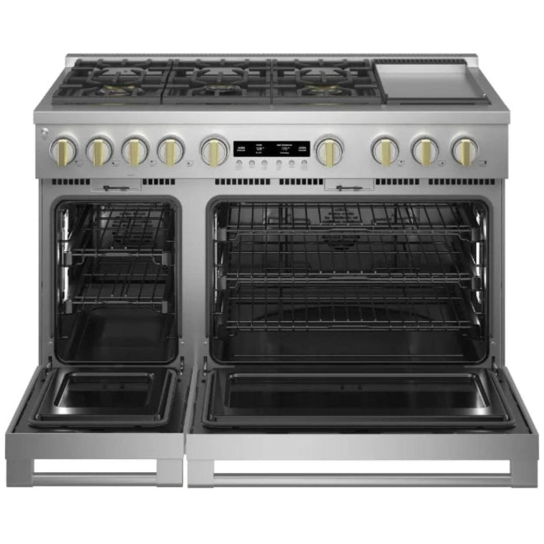 Monogram - 48&quot; Dual-Fuel Oven with 6 Burners and Griddle (ZDP486NDTSS)