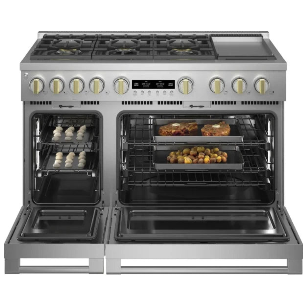 Monogram - 48&quot; Dual-Fuel Oven with 6 Burners and Griddle (ZDP486NDTSS)