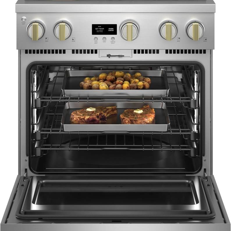 Monogram - 30&quot; Dual-Fuel Oven - 4 Burners (ZDP304NTSS)