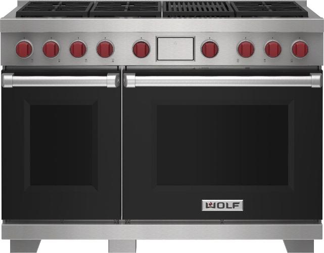 WOLF 48&quot; Dual Fuel oven - 6 Burners with Infrared Charbroiler (DF48650C/S/P)