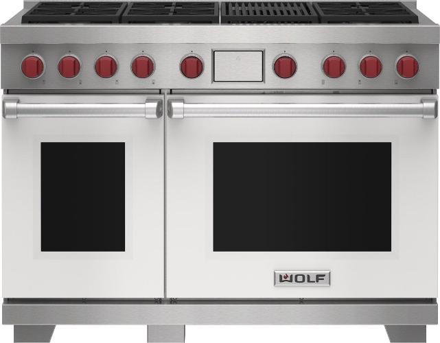 WOLF 48&quot; Dual Fuel oven - 6 Burners with Infrared Charbroiler (DF48650C/S/P)