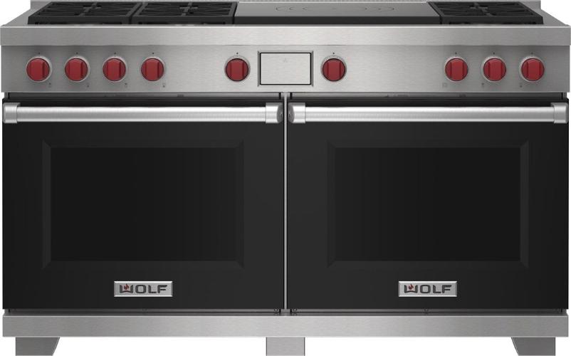 WOLF - 60&quot; Dual Fuel Oven - 6 Burners and French Top (DF60650F/S/P)