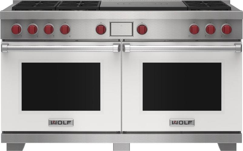 WOLF - 60&quot; Dual Fuel Oven - 6 Burners and French Top (DF60650F/S/P)