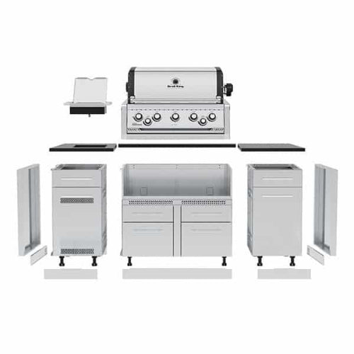 Broil King Imperial S 590i 5-Burner Propane Gas Grill Center With Rotisserie &amp; Side Burner - Stainless Steel
