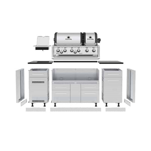 Broil King Imperial S 690i 6-Burner Natural Gas Grill Center With Rotisserie &amp; Side Burner - Stainless Steel