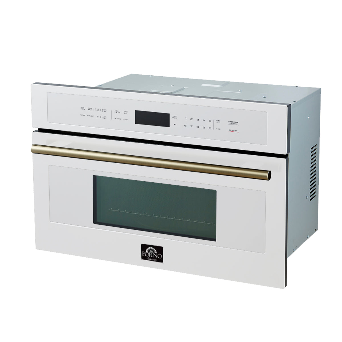 Oliena Espresso White 30 Inch 1750 Watt Compact Oven &amp; 1000 Watt Microwave, 1.6 cu. ft.