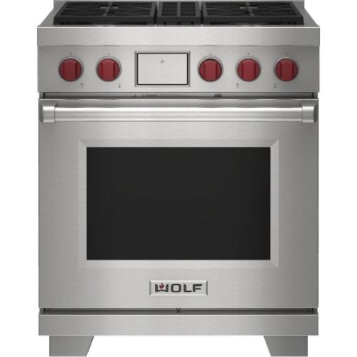 WOLF - 30&quot; Dual-Fuel Oven - 4 Burners (DF30450/S/P)