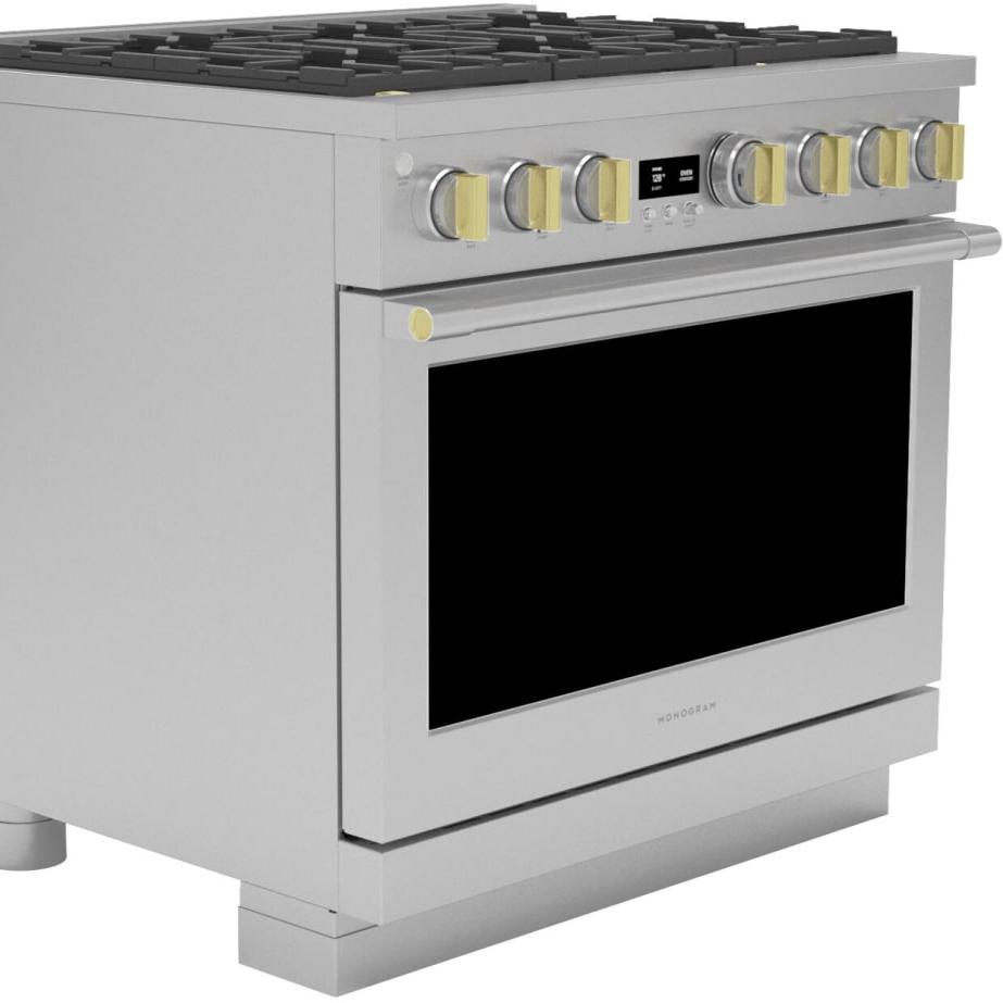 Monogram - 36" Dual-Fuel Oven with 6 Burners (ZDP366NTSS)