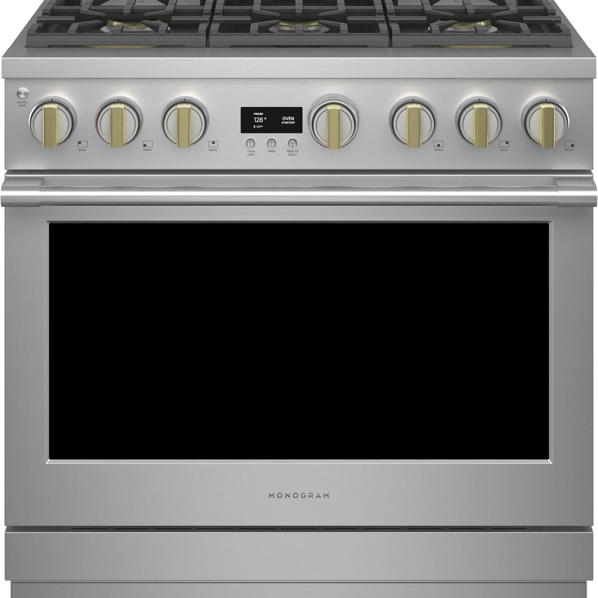 Monogram - 36&quot; Dual-Fuel Oven with 6 Burners (ZDP366NTSS)