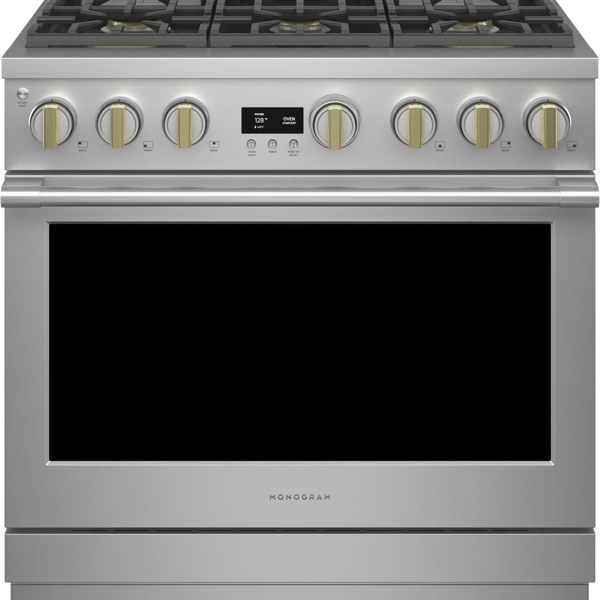 Monogram - 36" Dual-Fuel Oven with 6 Burners (ZDP366NTSS)