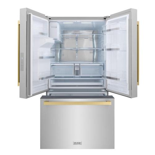 ZLINE -  Autograph Edition 36&quot; French Door Refrigerator (RSMZ-W-36-FCB)