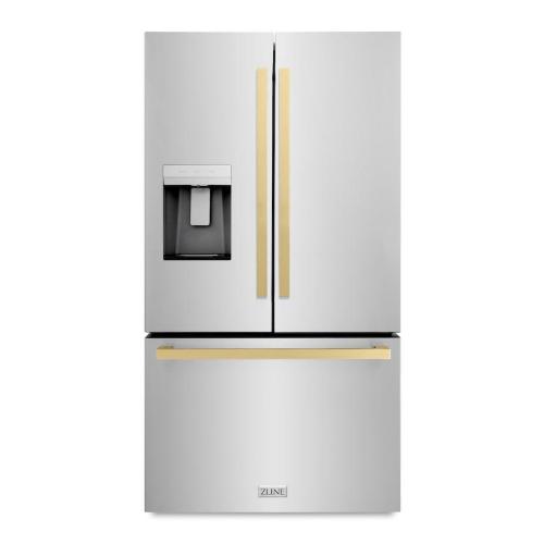 ZLINE -  Autograph Edition 36&quot; French Door Refrigerator (RSMZ-W-36-FCB)