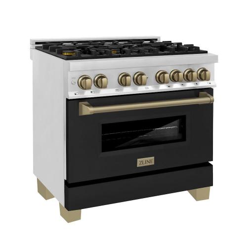 ZLINE - 36&quot; Autograph Edition Dual Fuel Range Oven (RAZ-BLM-36-CB)