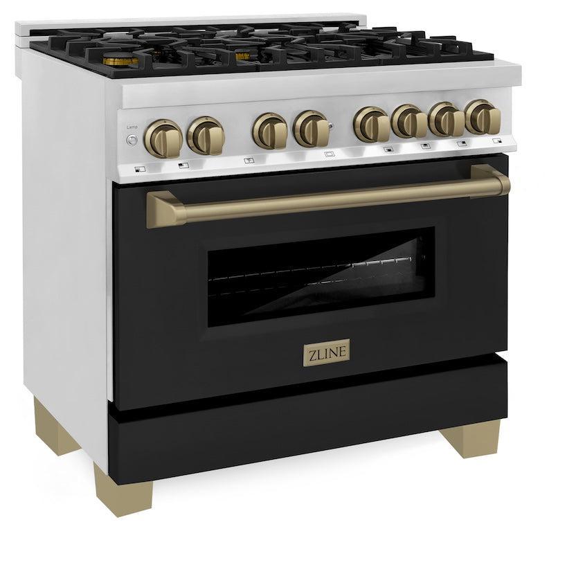 ZLINE - 36&quot; Autograph Edition Dual Fuel Range Oven (RAZ-BLM-36-CB)