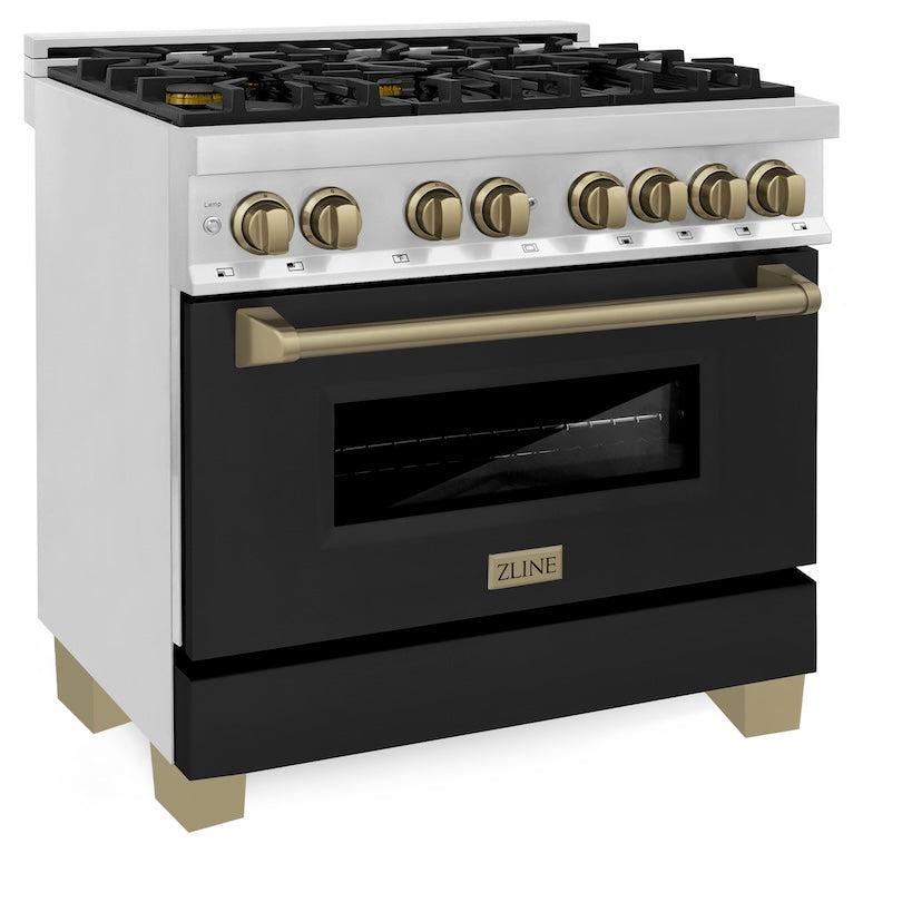 ZLINE - 36" Autograph Edition Dual Fuel Range Oven (RAZ-BLM-36-CB)